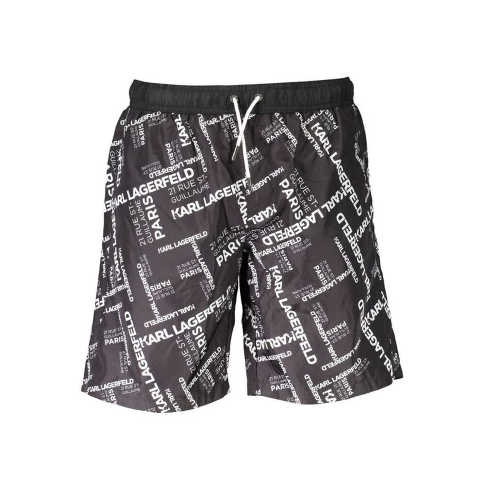 Karl Lagerfeld Nero Polyester Men Swimwear Men's Boxer